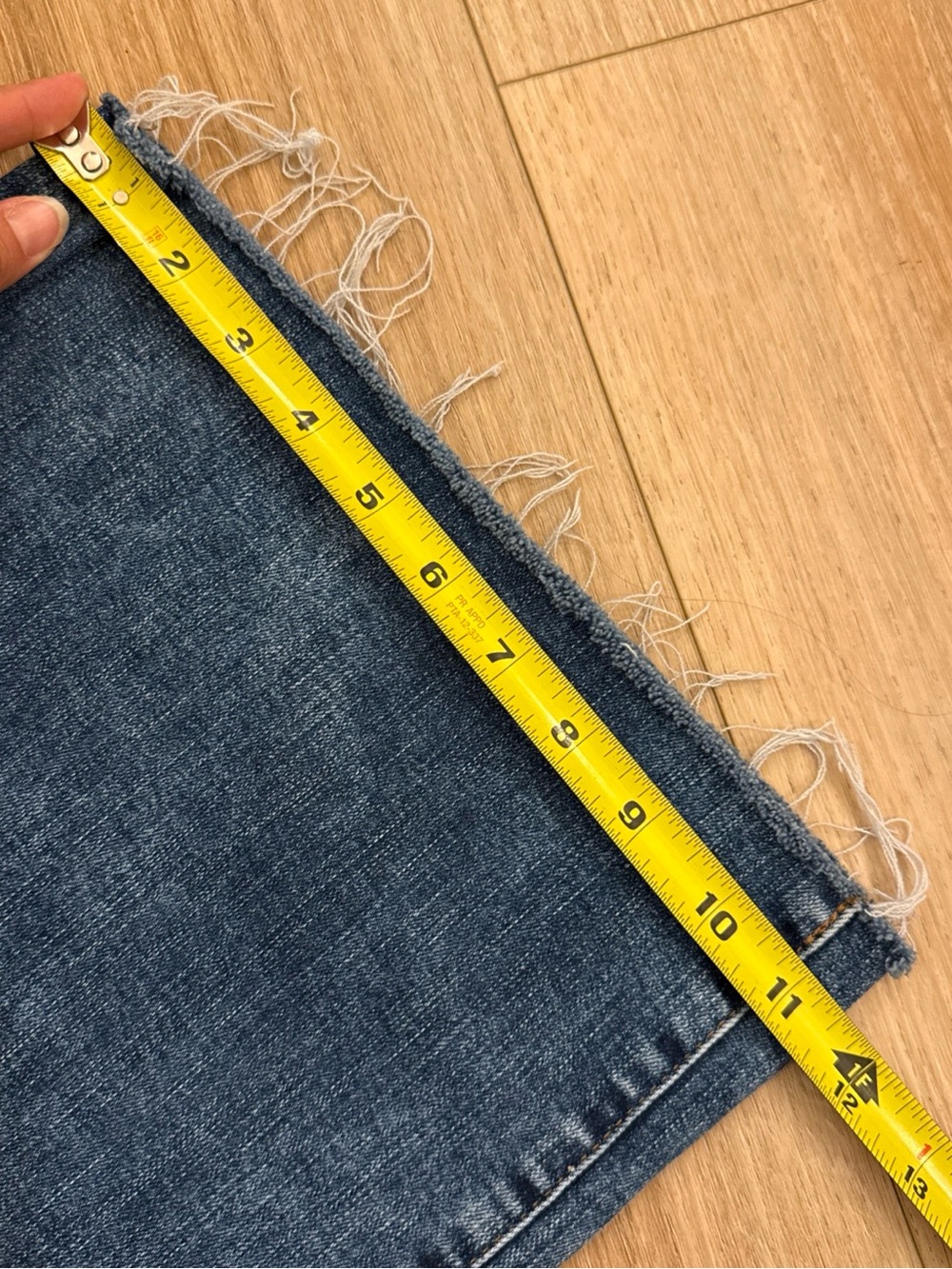 Frame Le Slim Palazzo Jeans Womens 30 Blue Denim Raw Hem - Canals Raw After - Picture 15 of 16
